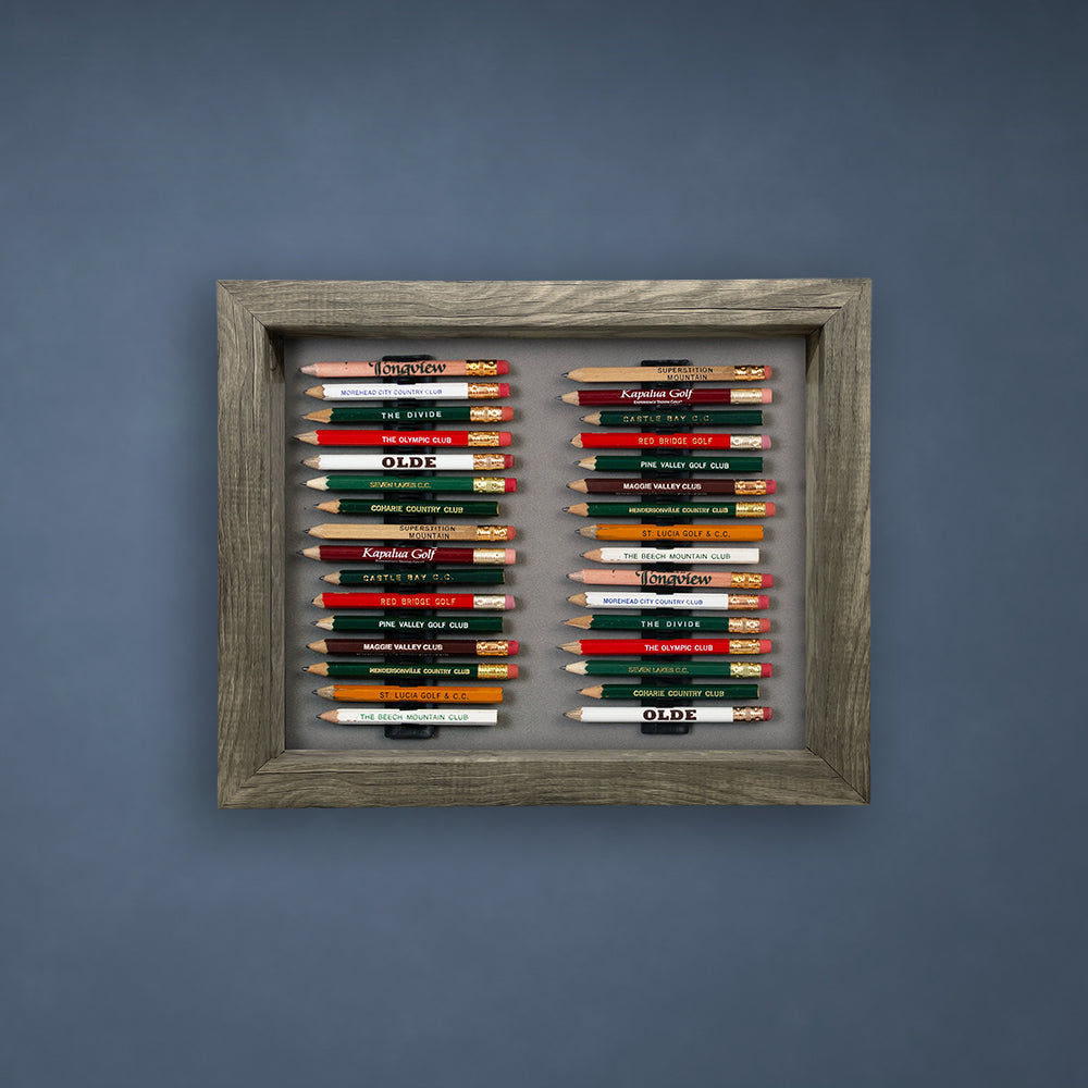 32 Golf Pencil Display Case -- Gray/Gray