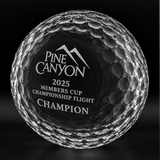 Crystal Golf Ball Trophy