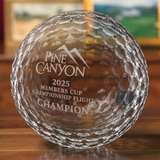 Crystal Golf Ball Trophy
