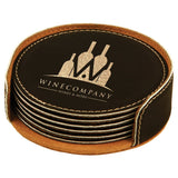 Leatherette Coaster Set