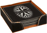Leatherette Coaster Set