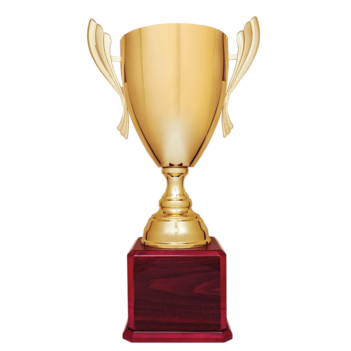 Full Metal Golf Trophy Cup on Piano Finish Base