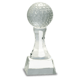 Crystal Golf Ball on Pedestal Base