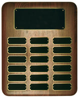Elliptical Edge Genuine Walnut  Perpetual Plaque