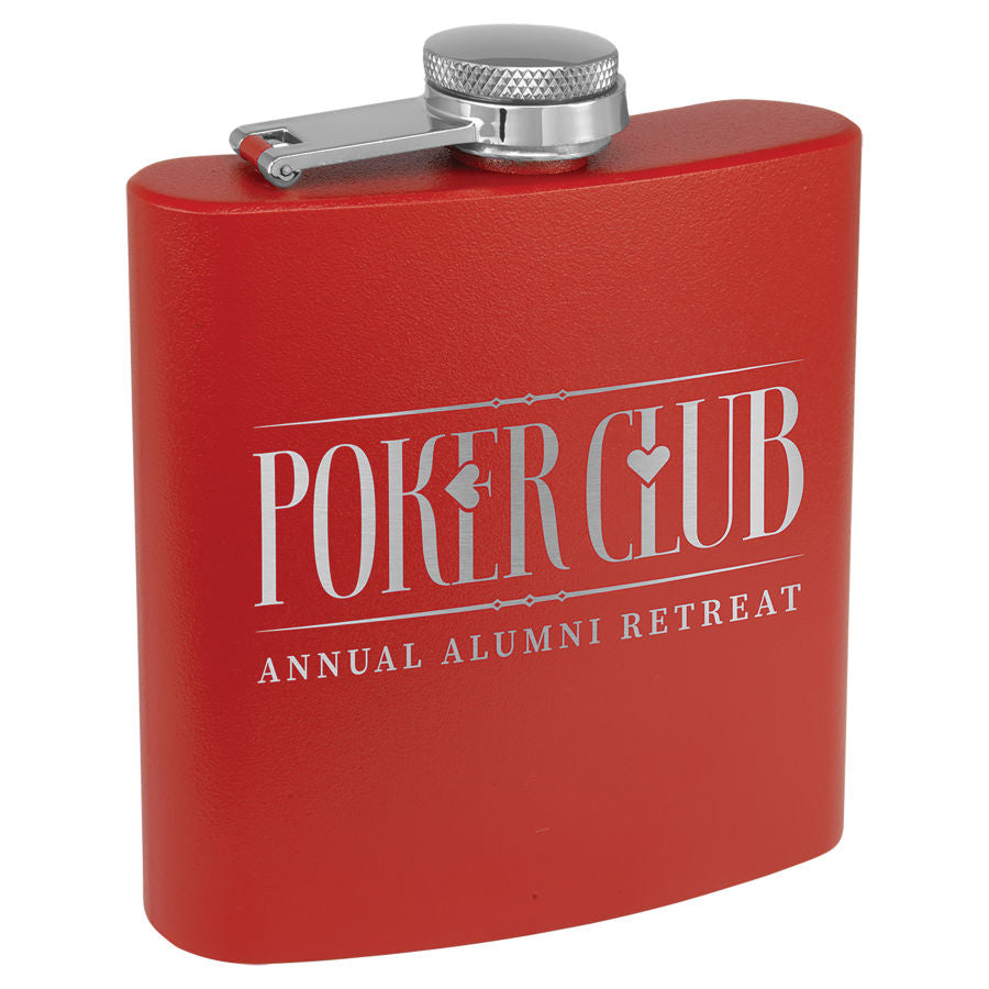 Personalized Stainless Steel 6oz Colored Flask