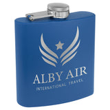 Personalized Stainless Steel 6oz Colored Flask