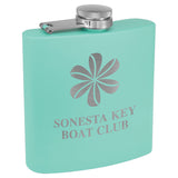 Personalized Stainless Steel 6oz Colored Flask