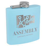 Personalized Stainless Steel 6oz Colored Flask