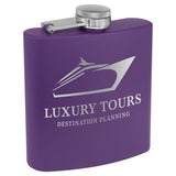 Personalized Stainless Steel 6oz Colored Flask