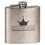 Personalized Stainless Steel 6oz Colored Flask