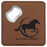Custom Leatherette Bottle Opener Coaster