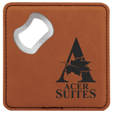 Custom Leatherette Bottle Opener Coaster