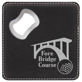 Custom Leatherette Bottle Opener Coaster