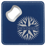 Custom Leatherette Bottle Opener Coaster