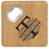 Custom Leatherette Bottle Opener Coaster