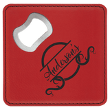 Custom Leatherette Bottle Opener Coaster