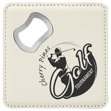 Custom Leatherette Bottle Opener Coaster