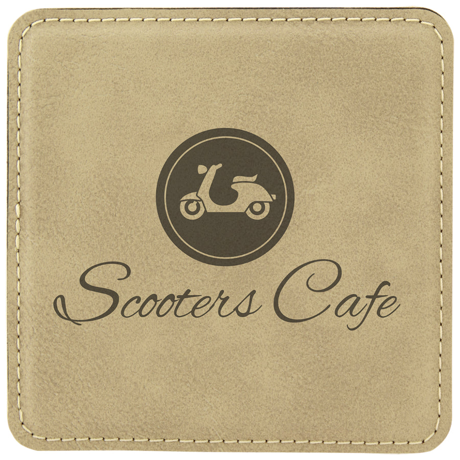 Leatherette Coaster Set