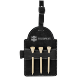 Custom Leatherette Bag Tag w/Wooden Tees