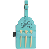 Custom Leatherette Bag Tag w/Wooden Tees