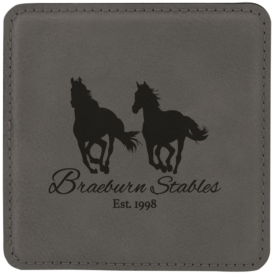 Leatherette Coaster Set