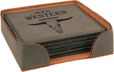 Leatherette Coaster Set