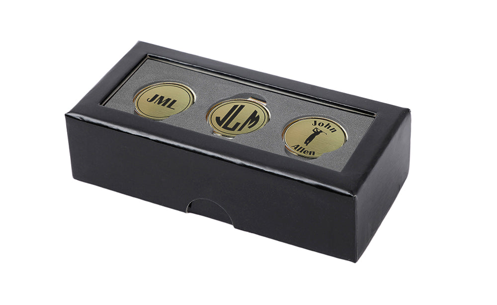 Personalized Hat Clip Golf Ball Marker Set