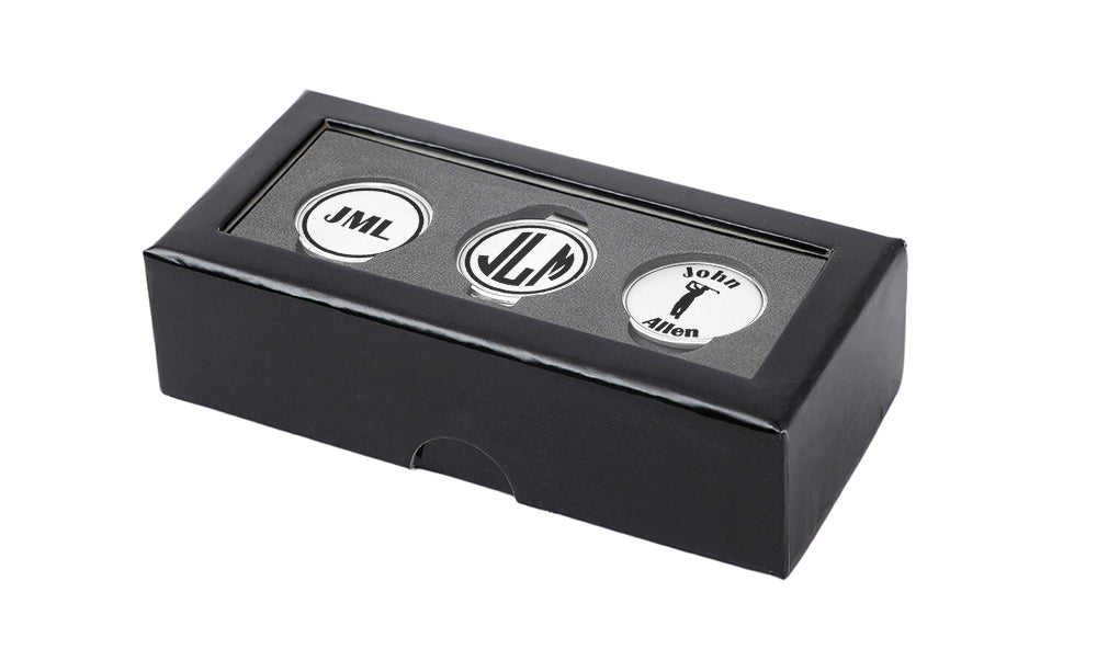 Personalized Hat Clip Golf Ball Marker Set