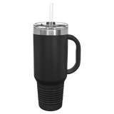 Custom  Stainless Steel 40oz Colored Travel Mug w/Straw