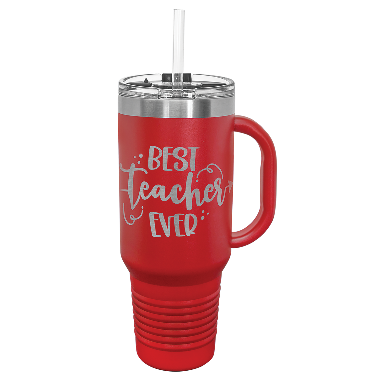 Custom  Stainless Steel 40oz Colored Travel Mug w/Straw
