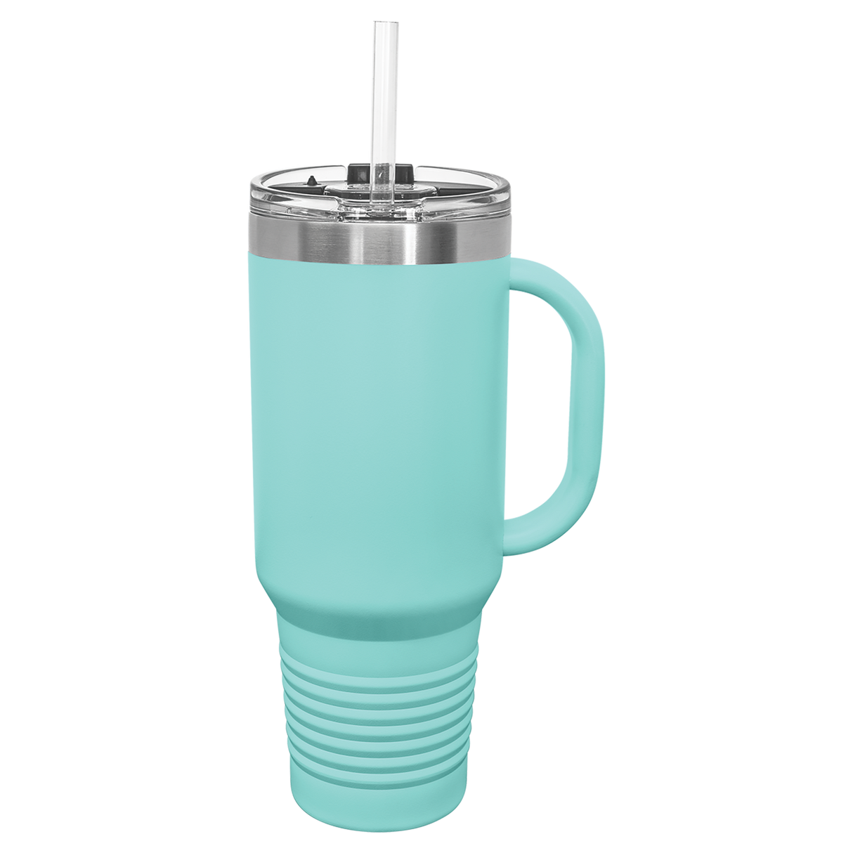 Custom  Stainless Steel 40oz Colored Travel Mug w/Straw
