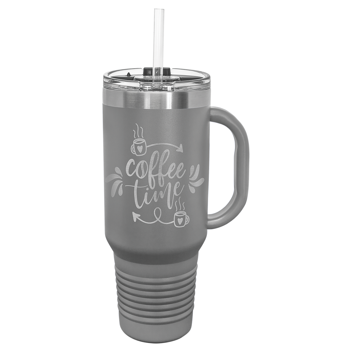 Custom  Stainless Steel 40oz Colored Travel Mug w/Straw
