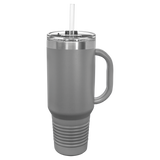 Custom  Stainless Steel 40oz Colored Travel Mug w/Straw