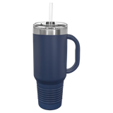 Custom  Stainless Steel 40oz Colored Travel Mug w/Straw