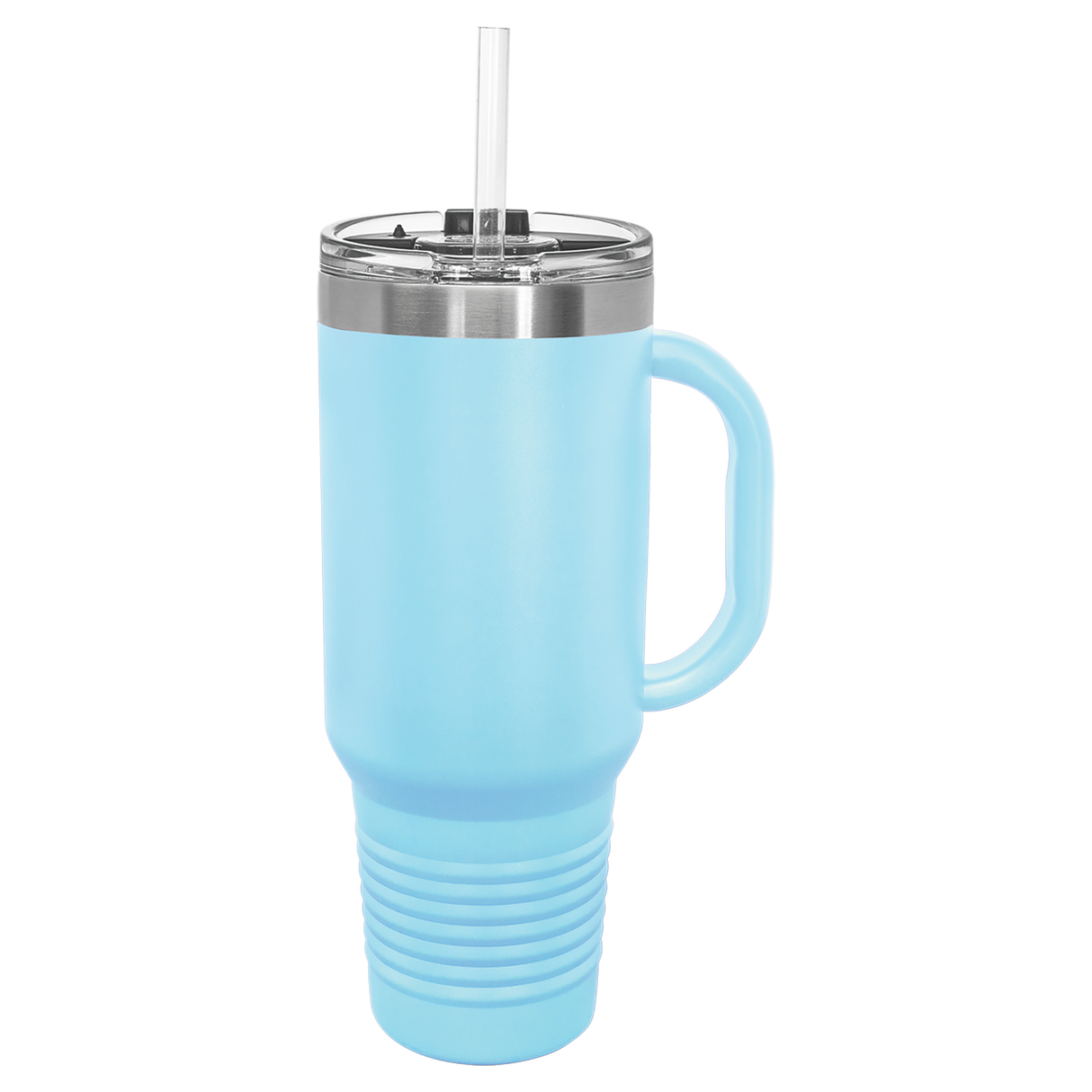 Custom  Stainless Steel 40oz Colored Travel Mug w/Straw