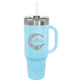 Custom  Stainless Steel 40oz Colored Travel Mug w/Straw