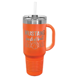 Custom  Stainless Steel 40oz Colored Travel Mug w/Straw