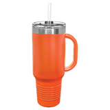 Custom  Stainless Steel 40oz Colored Travel Mug w/Straw
