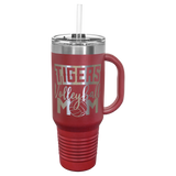 Custom  Stainless Steel 40oz Colored Travel Mug w/Straw
