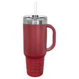 Custom  Stainless Steel 40oz Colored Travel Mug w/Straw