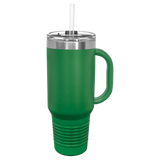 Custom  Stainless Steel 40oz Colored Travel Mug w/Straw