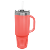 Custom  Stainless Steel 40oz Colored Travel Mug w/Straw