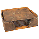 Leatherette Coaster Set