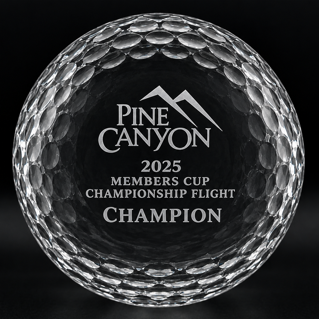 Crystal Golf Ball Trophy