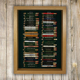 64 Golf Pencil Display Case -- Oak