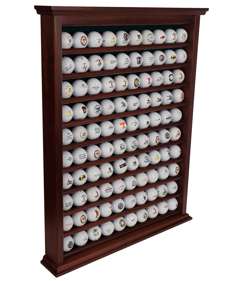 100 Golf Ball Display Rack -- Cherry