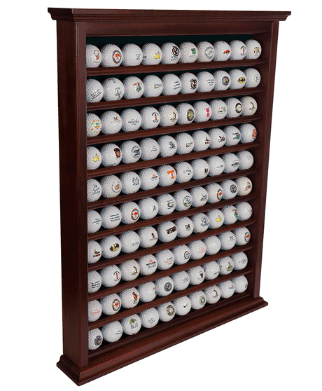 100 Golf Ball Display Rack -- Cherry