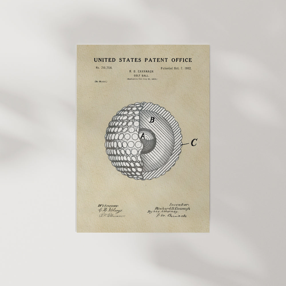 Golf Patent Print