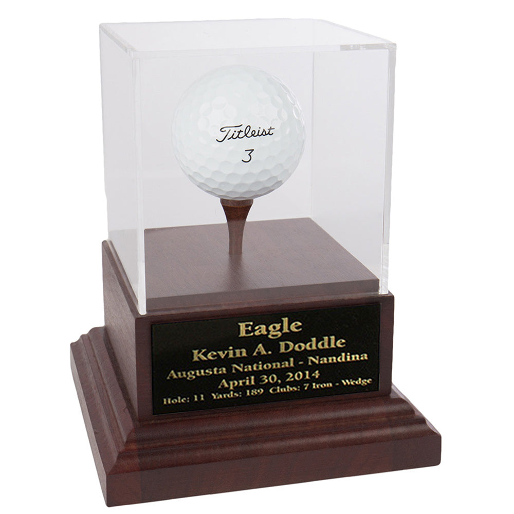 Acrylic Eagle, Double Eagle, or Albatross Display with Wood Base