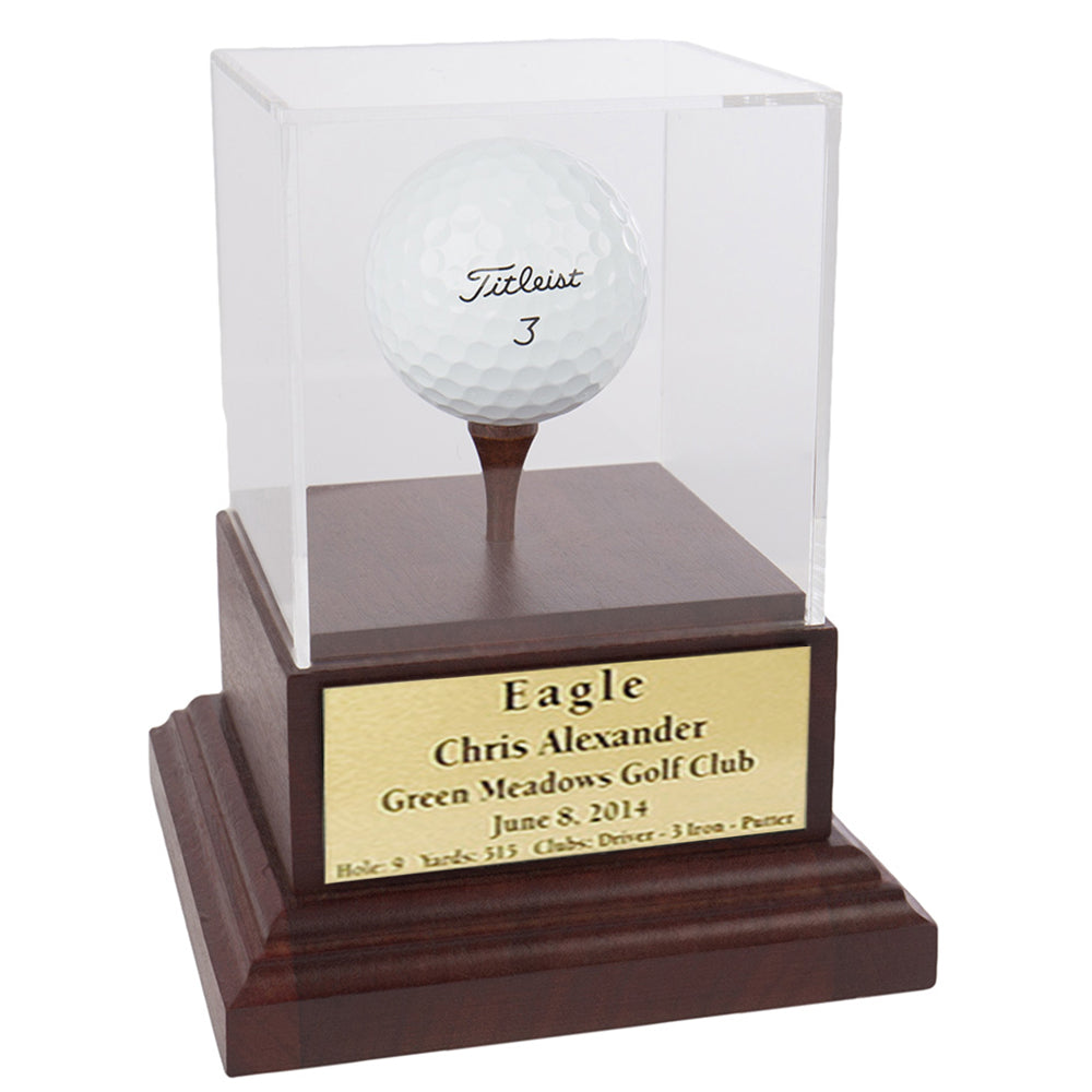 Acrylic Eagle, Double Eagle, or Albatross Display with Wood Base